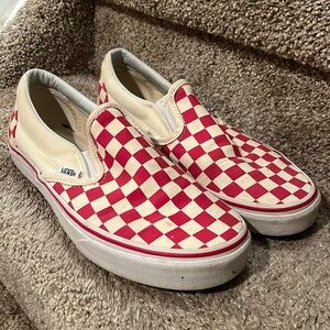 Red checkered vans